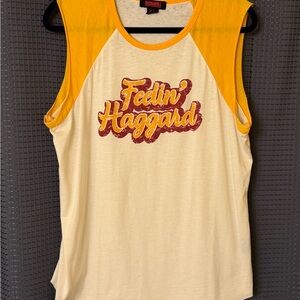 Rockabilly Yellow and Cream Tank Top